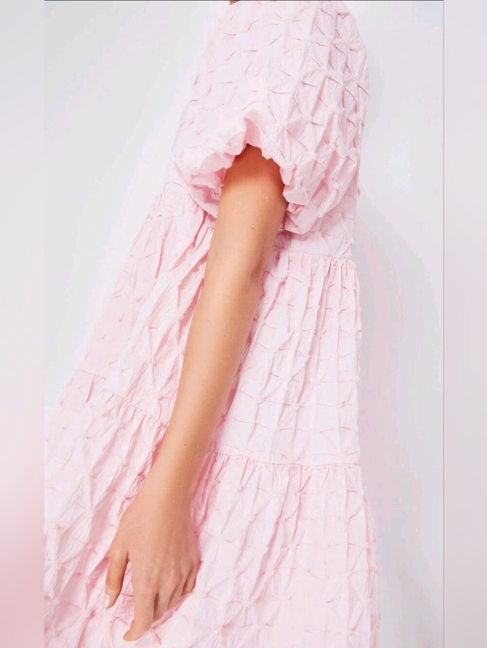 NWT Tuckernuck Hyacinth House Isabella in Pink Diamond Textured Mini Dress L - Picture 3 of 13